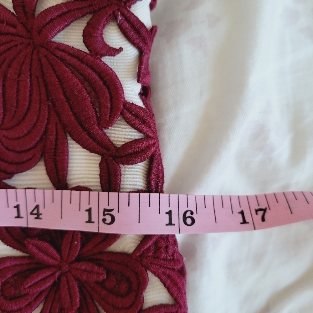 J. Crew Collection Burgundy Floral Dress - Picture 15 of 16